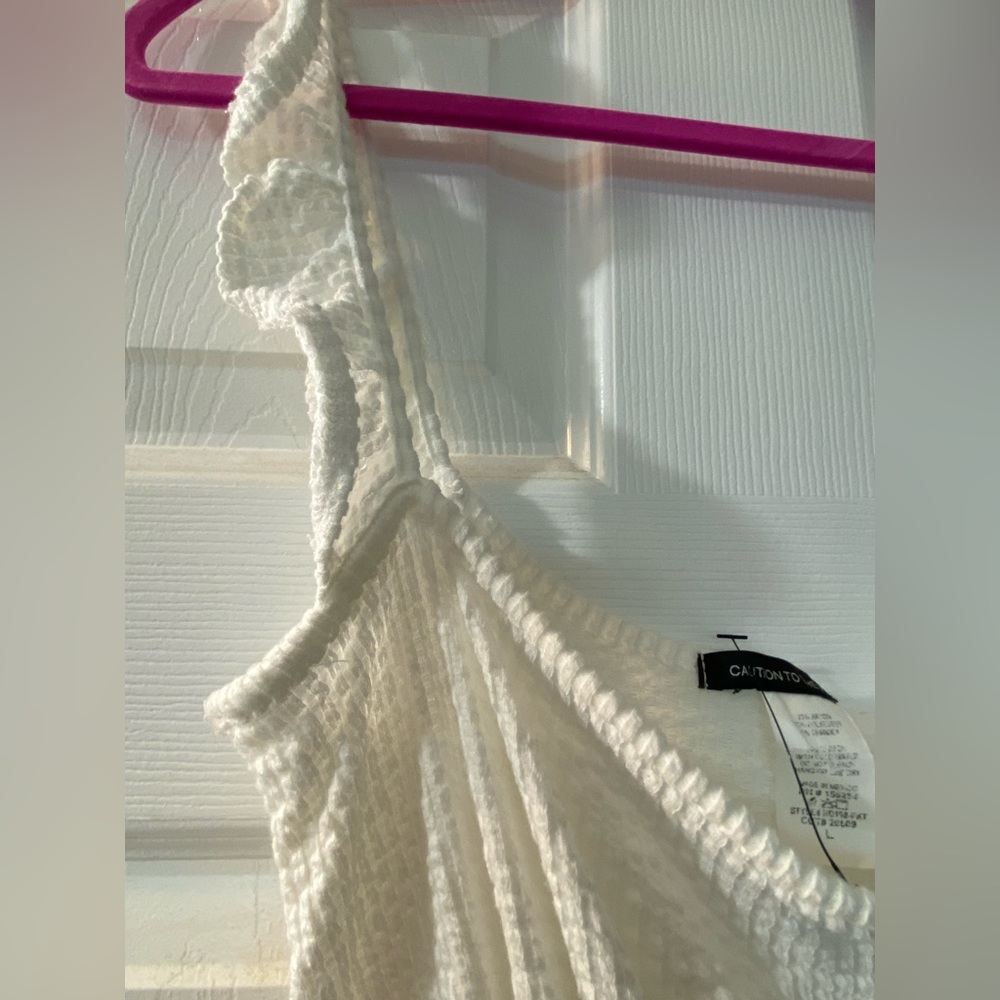 White Ribbed Dress - Picture 5 of 5